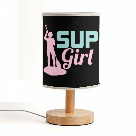 SUP Girl Stand Up Paddle Board Fabric Lamps