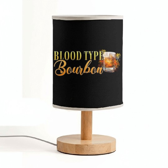 Blood Type Bourbon Cocktail Bartender Fabric Lamps