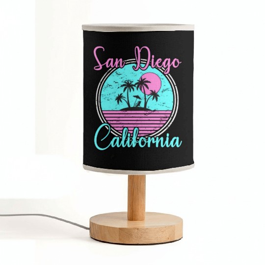 San Diego California Ca Beach Travel Fabric Lamps