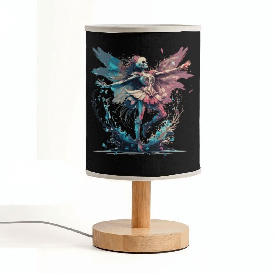 Watercolor Skeleton Fairy Gothic Fairycore Grunge Fabric Lamps