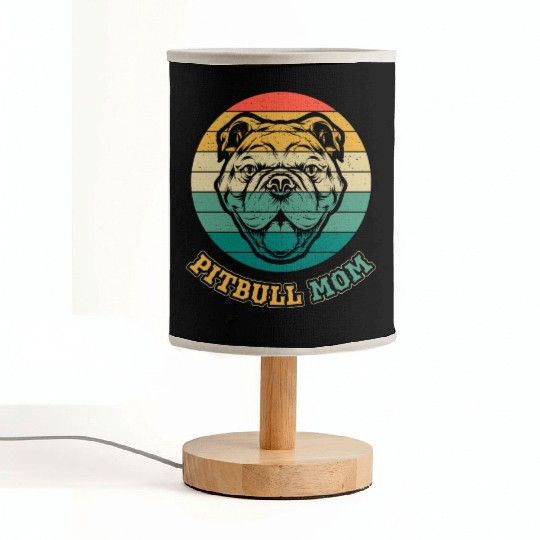 Proud Pitbull Mom Pit Bull Lover Fabric Lamps