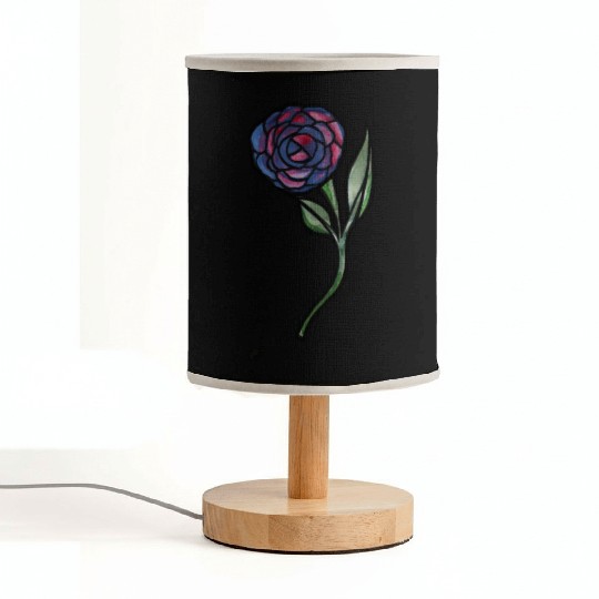 Purple and Pink Rose Fabric Lamps