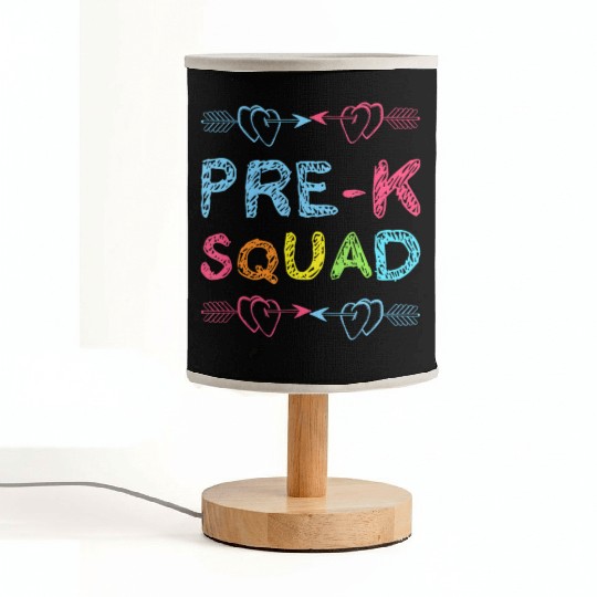 Pre - K Squad Preschool Teacher Back To School Fabric Lamps