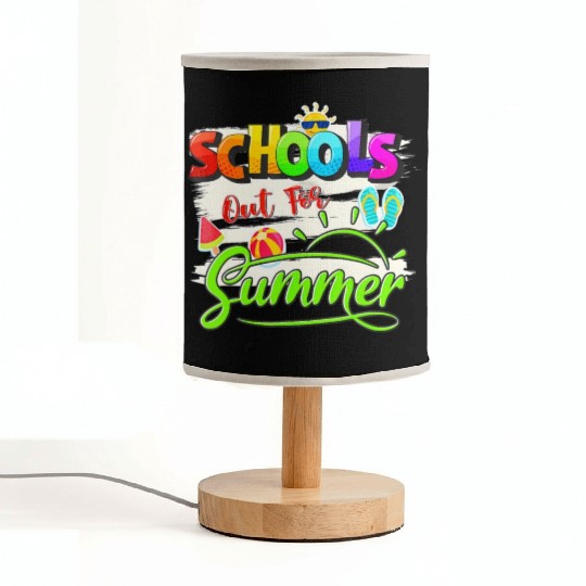 Schools Out For Summer Lover Funny Teacher Student Fabric Lamps