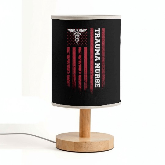 Trauma Nurse Patriotic American Flag Nursing Fabric Lamps