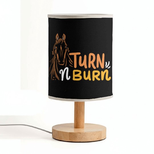 Equestrian Fun Barrel Racing Turn N Burn Fabric Lamps