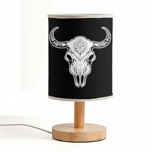 Cow Skull Boho Fabric Lamps