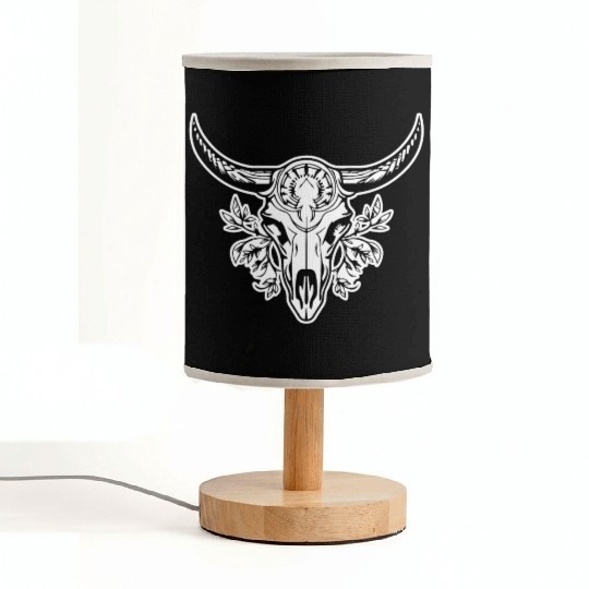 Cow Skull Boho Fabric Lamps
