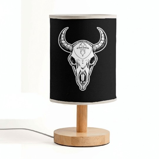 Cow Skull Boho Fabric Lamps