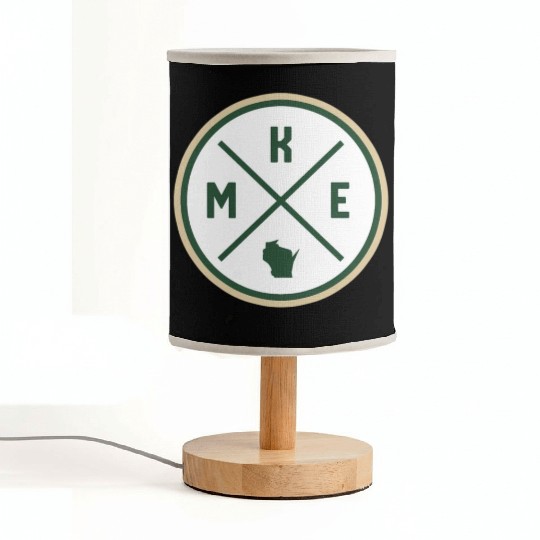 Milwaukee Circle Patch Green Fabric Lamps
