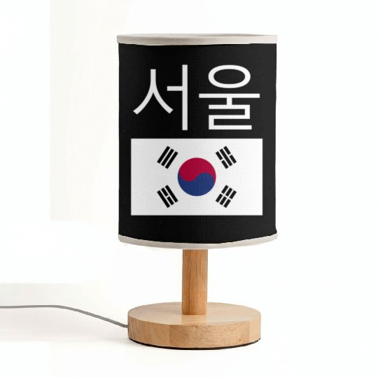 Seoul South Korea Hangul Korean Flag Taeguk Fabric Lamps