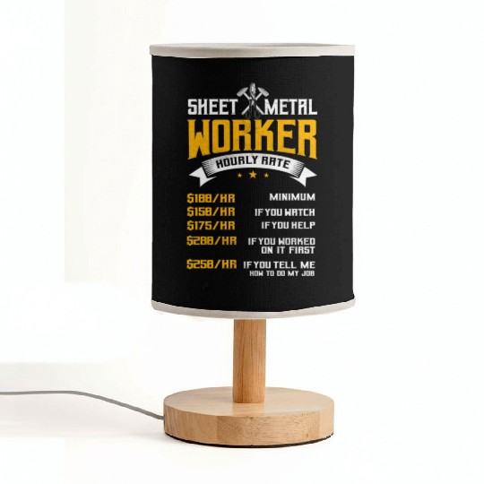 Sheet Metal Worker On Back Of Fabric Lamps