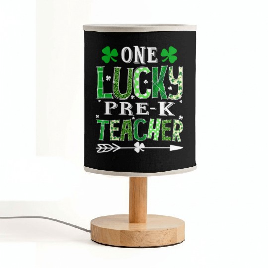 St Patrick'S Day One Lucky Pre-K Teacher Shamrock Fabric Lamps