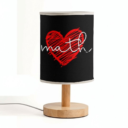 Math Heart - Math Teacher Heart Fabric Lamps