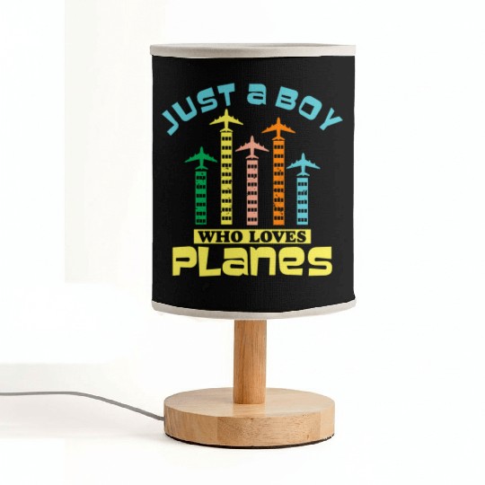 Just A Who Loves Planess Toddler Pilot Flying Fabric Lamps