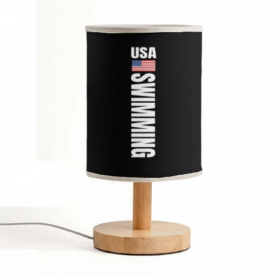 Usa Swimming American Flag Swim Sport Team Fabric Lamps