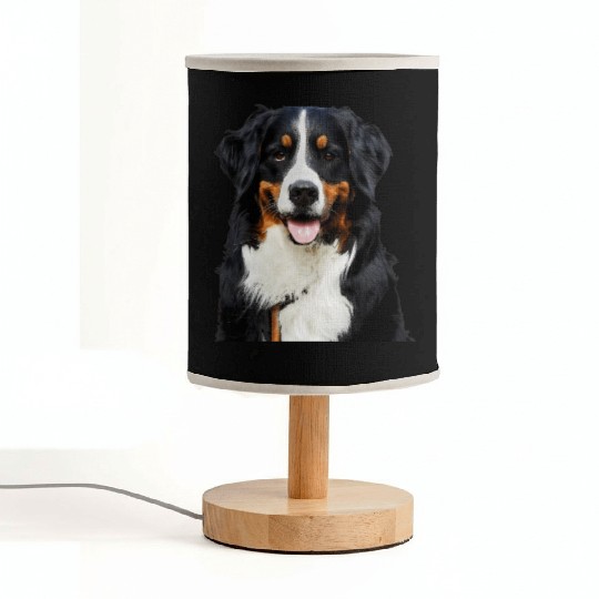 Portrait Of Bernese Mountain Dog Fabric Lamps