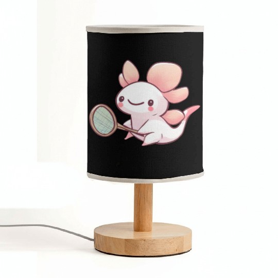 Axolotl tennis badminton design Fabric Lamps