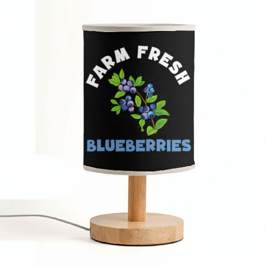 Blueberries Graphics Blueberry Farmer Blueberry Fabric Lamps