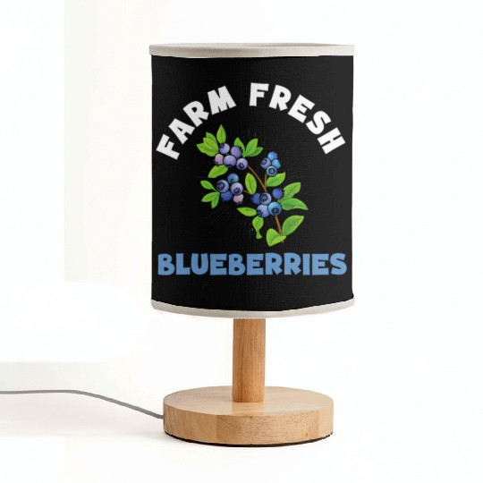 Blueberries Graphics Blueberry Farmer Blueberry Fabric Lamps