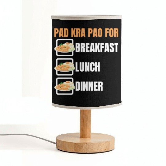 Thai Food Lover Pad Kra Pao Thai Cuisine Fabric Lamps