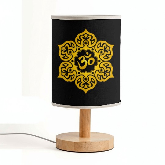 Yellow Lotus Yoga Om Fabric Lamps