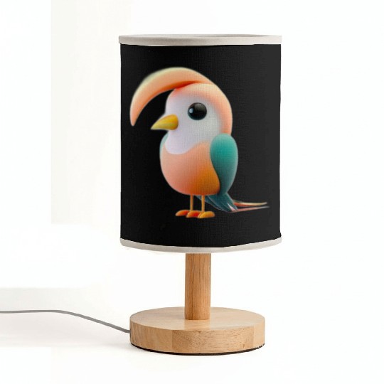 Cute Bird of Paradise 3D Render Fabric Lamps