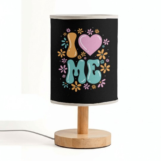 I Love Me Balloon Heart Decor Flower Floral Fabric Lamps