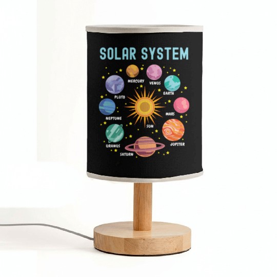 Solar System Planets Science Fabric Lamps