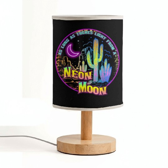 As Long As Theres Light From A Neon Moon Country Fabric Lamps