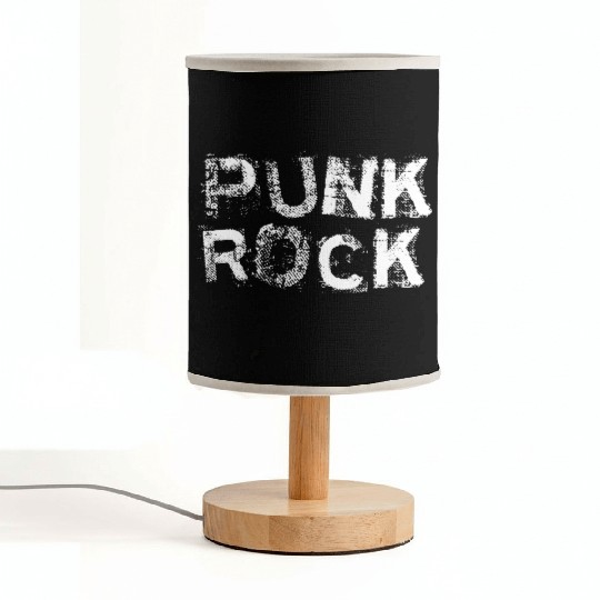 PUNK ROCK Text Fabric Lamps