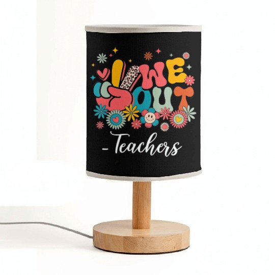 Cute End Of School Year Teacher Summer Bruh We Out Fabric Lamps