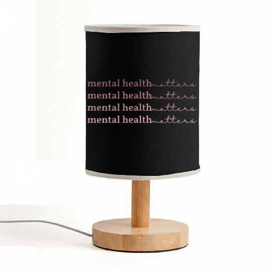 Mental Health Matters | Quote IV Rosa Claro Fabric Lamps