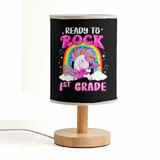 Rocking 1St Grade Electric Guitar Unicorn Rainbow Fabric Lamps