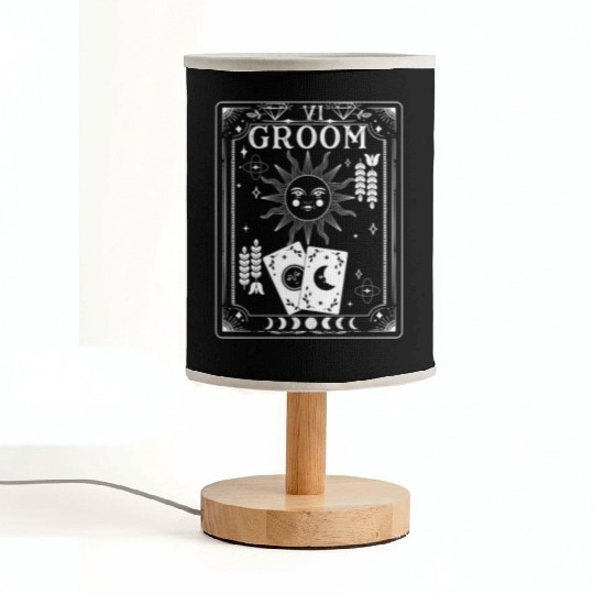 Gothic Witchy Coven Tarot Halloween Groom Fabric Lamps