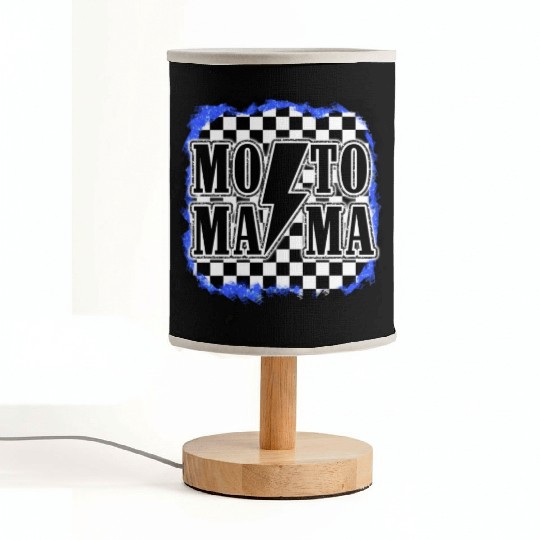 Moto Mama Motocross Racing Dirt Bike Mom Son Race Fabric Lamps