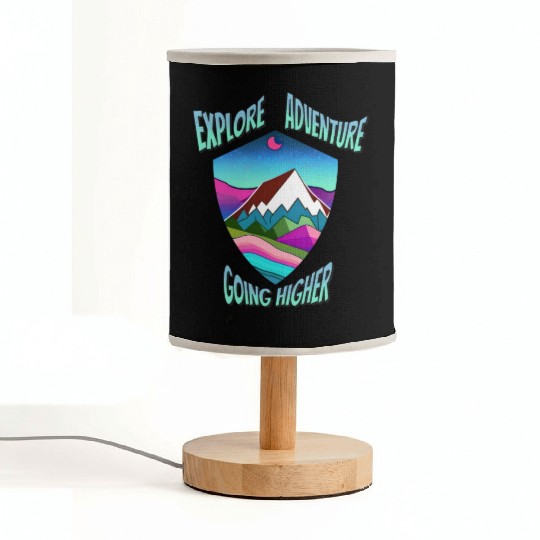Neon Mountains hiking Fabric Lamps