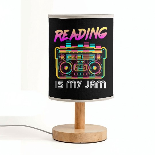 Back To School Retro Reading Is My Jam 80S Teacher Fabric Lamps