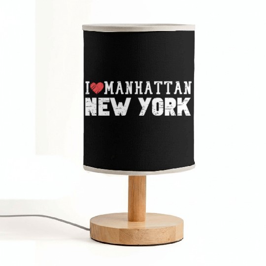 Manhattan New York Love I Heart Manhattan Ny Fabric Lamps
