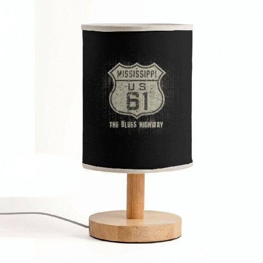 Mississippi Us 61 The Blues Highway Fabric Lamps