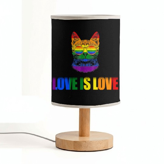 love Is Love Gay Pride Fabric Lamps