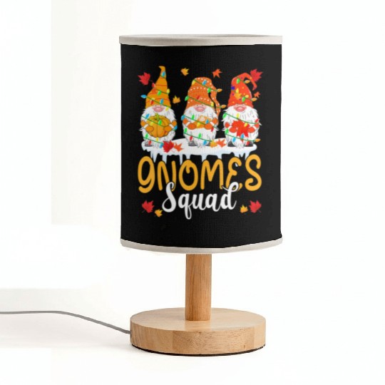 Gnomes Squad Cute Thanksgiving Light Autumn Three Fabric Lamps