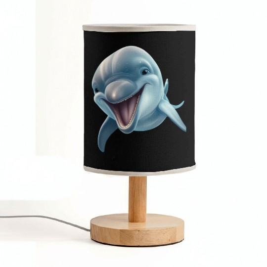 Sunny Delphinia: Joyful Dolphin's Paradise Fabric Lamps
