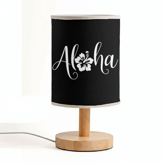 Aloha Hawaiian Hibiscus Flower Surfer Maui Kauai Fabric Lamps