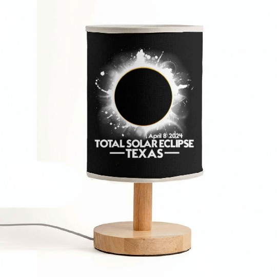 Texas Total Solar Eclipse 2024 April 8 America Tot Fabric Lamps