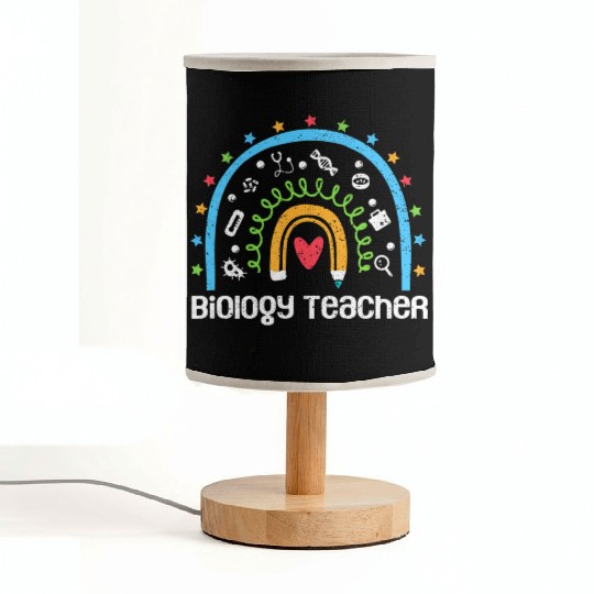 Biology Teacher Rainbow Biologist Back To School Fabric Lamps