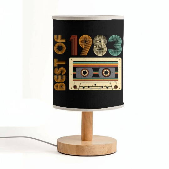 Born In 1983 Best Of 1983 Cassette Tape Fabric Lamps