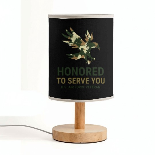 Honored To Serve You Us Air Force Vetera Fabric Lamps