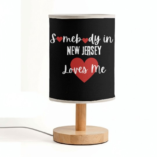 Somebody in New Jersey Loves Me Fabric Lamps