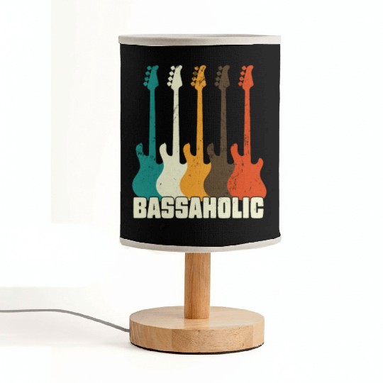 Bass Guitar Player Bassaholic Bass Player Fabric Lamps